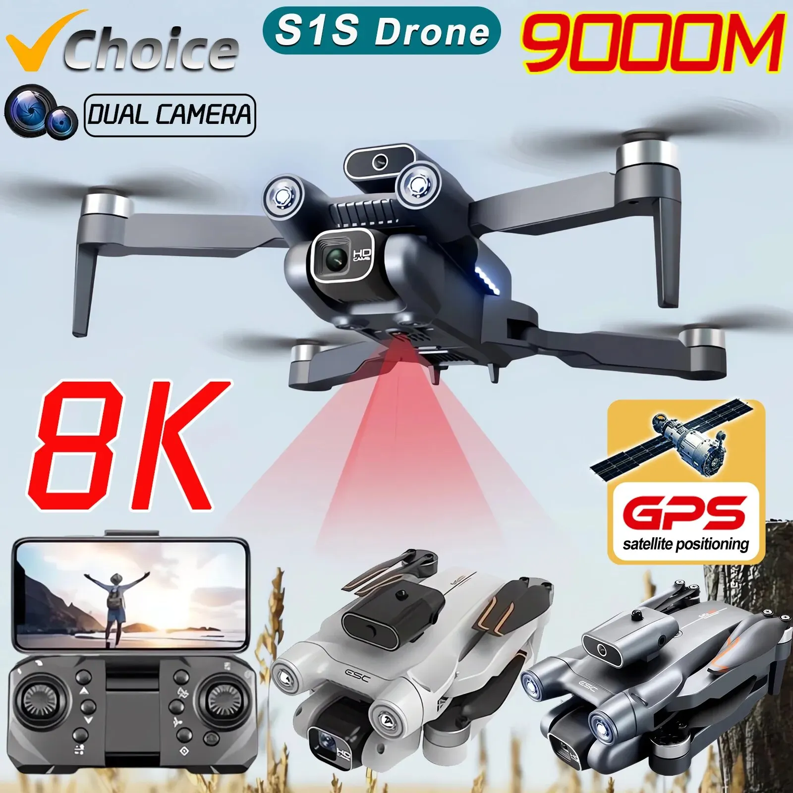 New S1S 5G GPS Drone Camera 8K - Drone Camera Professional recensione e prezzo
