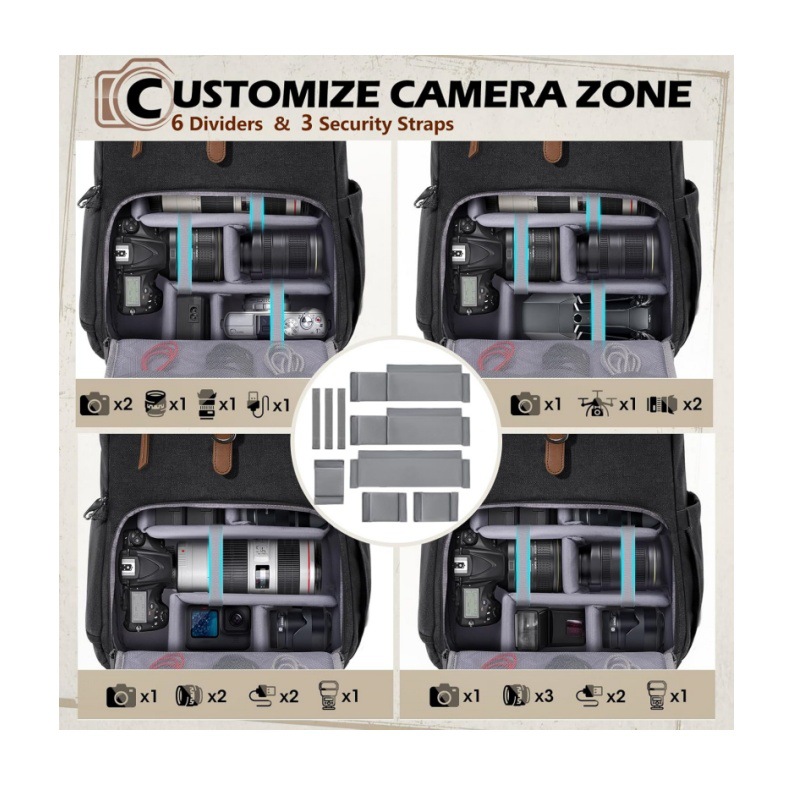 DSLR dual-shoulder camera bag, - Drone Camera Waterproof recensione e prezzo